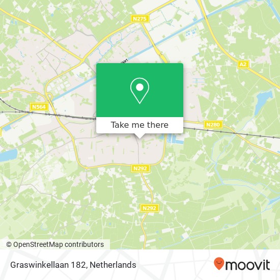 Graswinkellaan 182, Graswinkellaan 182, 6005 KB Weert, Nederland kaart