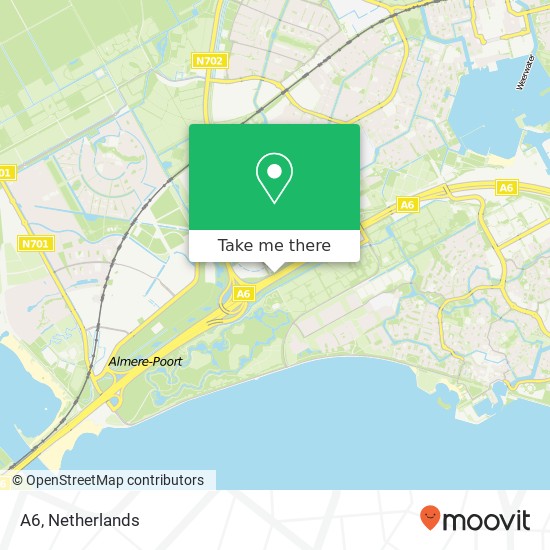 A6, 1359 Almere-Haven kaart