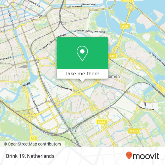 Brink 19, 1097 TT Amsterdam kaart