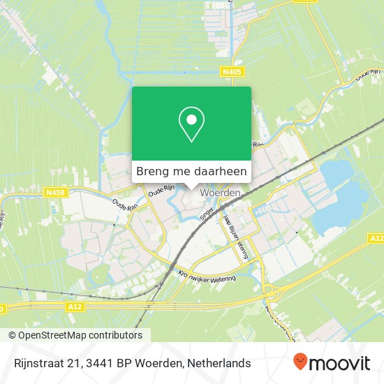 Rijnstraat 21, 3441 BP Woerden kaart