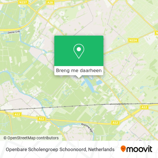 Openbare Scholengroep Schoonoord kaart