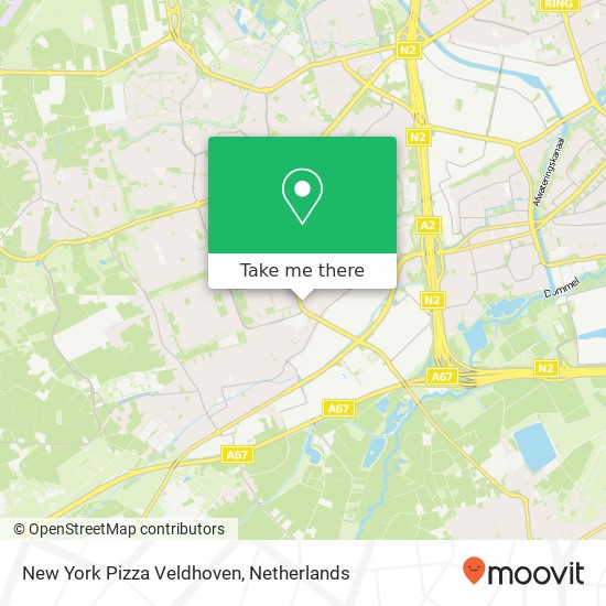New York Pizza Veldhoven, Burgemeester van Hoofflaan 12 kaart