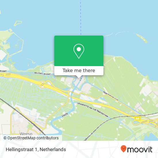 Hellingstraat 1, 1398 AT Muiden kaart