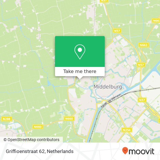 Griffioenstraat 62, 4334 BK Middelburg kaart