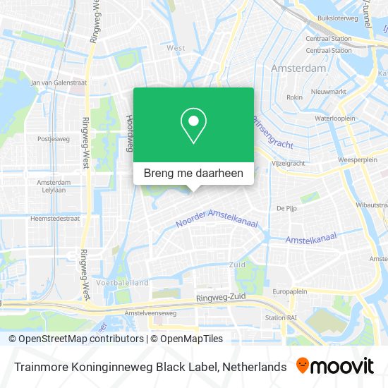 Trainmore Koninginneweg Black Label kaart