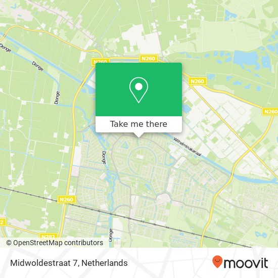 Midwoldestraat 7, 5045 JH Tilburg kaart