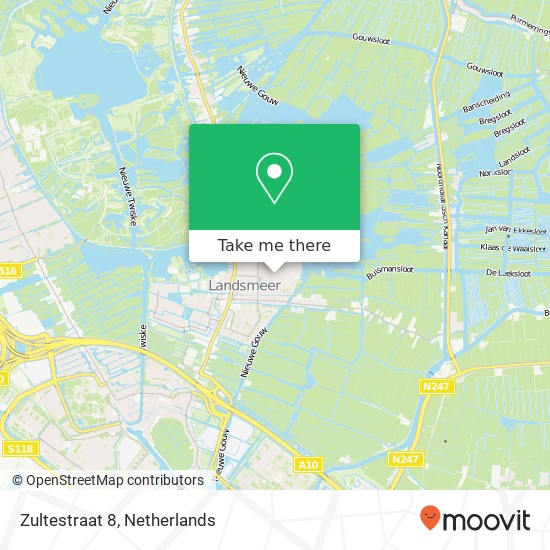 Zultestraat 8, 1121 ER Landsmeer kaart