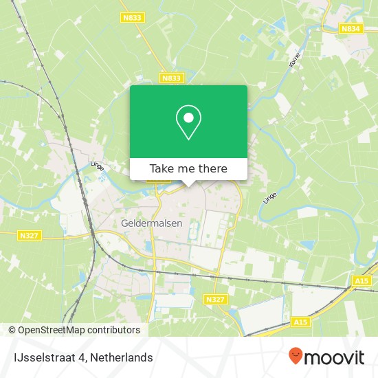IJsselstraat 4, 4191 BW Geldermalsen kaart