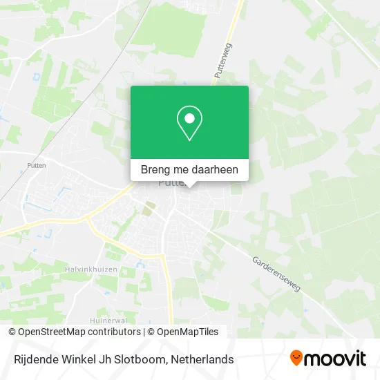 Rijdende Winkel Jh Slotboom kaart