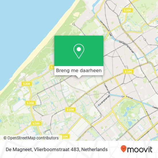 De Magneet, Vlierboomstraat 483 kaart