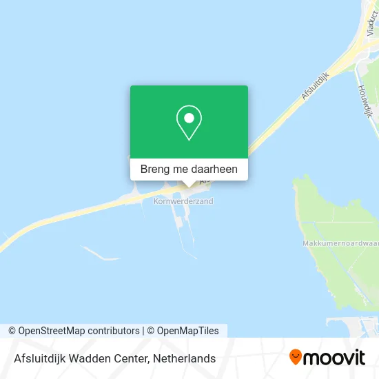Afsluitdijk Wadden Center kaart