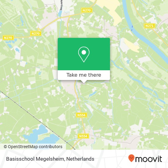 Basisschool Megelsheim, Monseigneur Jenneskensstraat 13 kaart