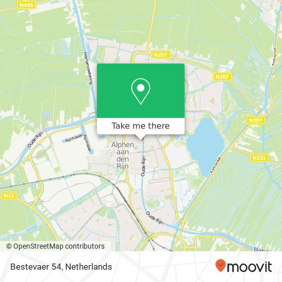 Bestevaer 54, 2405 GZ Alphen aan den Rijn kaart