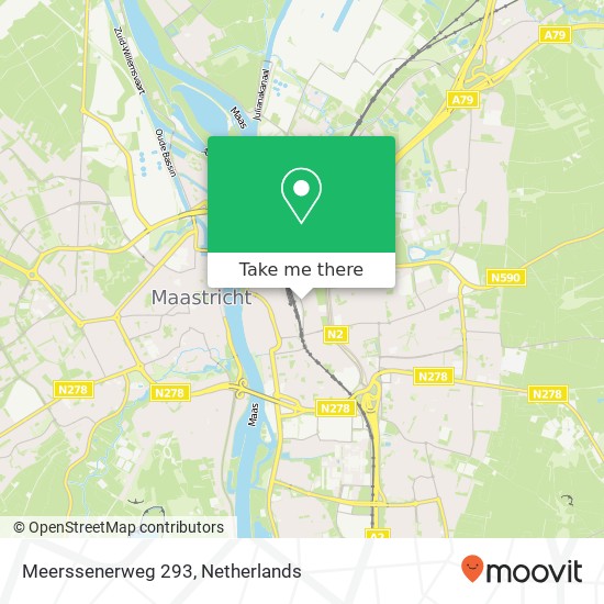 Meerssenerweg 293, 6224 AJ Maastricht kaart