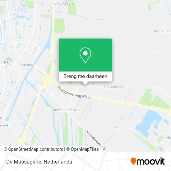 De Massagerie kaart