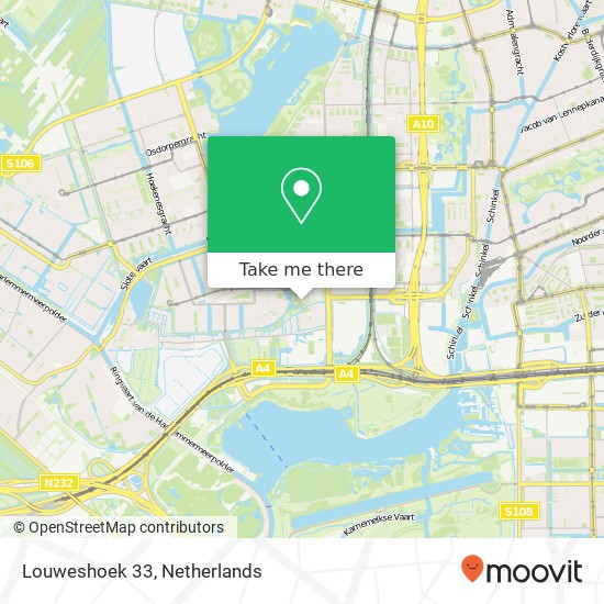 Louweshoek 33, 1066 DN Amsterdam kaart