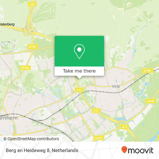 Berg en Heideweg 8, 6881 PK Velp kaart