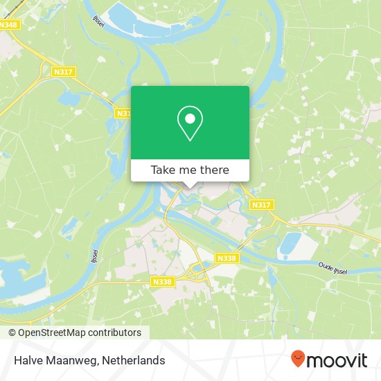 Halve Maanweg, 6982 EB Doesburg kaart