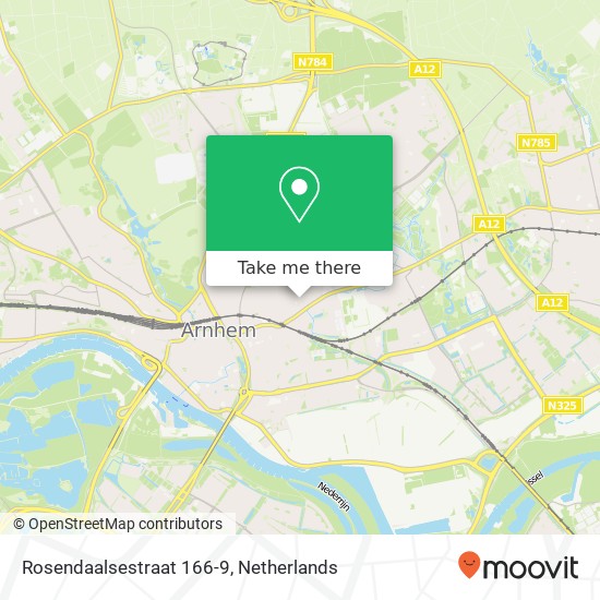 Rosendaalsestraat 166-9, 6824 CN Arnhem kaart