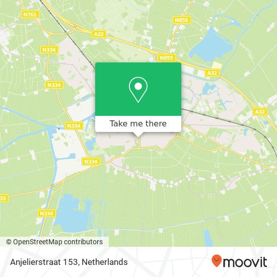 Anjelierstraat 153, 8331 WD Steenwijk kaart