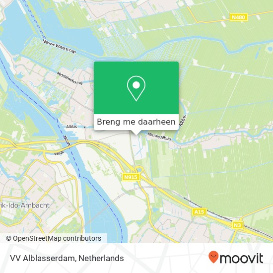 VV Alblasserdam, Vinkenpolderweg 1 kaart