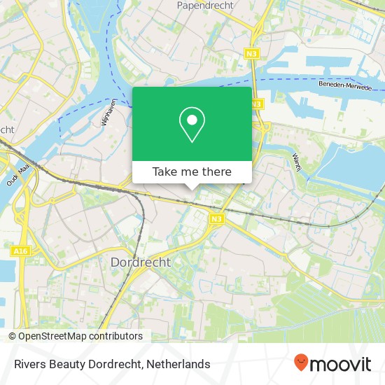 Rivers Beauty Dordrecht, Kievitstraat 54 kaart