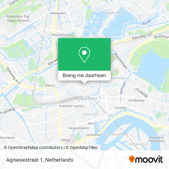 Agniesestraat 1 kaart