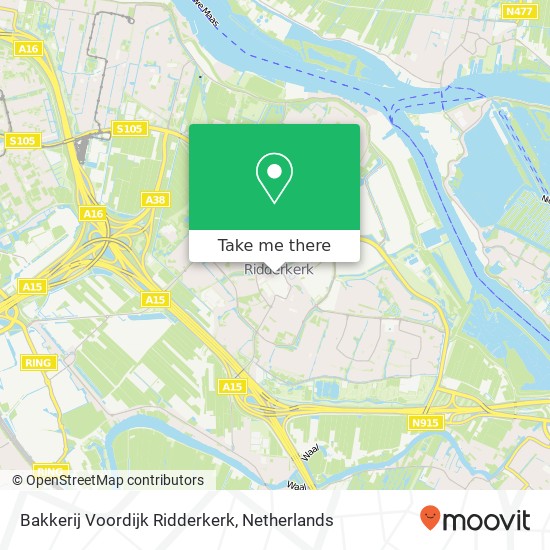 Bakkerij Voordijk Ridderkerk, Jan Steenstraat 22 kaart