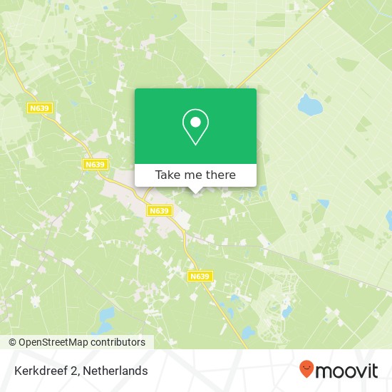 Kerkdreef 2, 4861 PW Chaam kaart