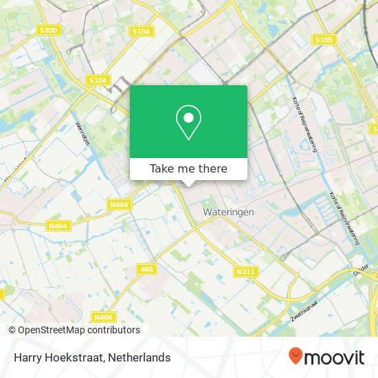 Harry Hoekstraat, 2291 Wateringen kaart