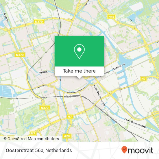Oosterstraat 56a, 9711 NX Groningen kaart