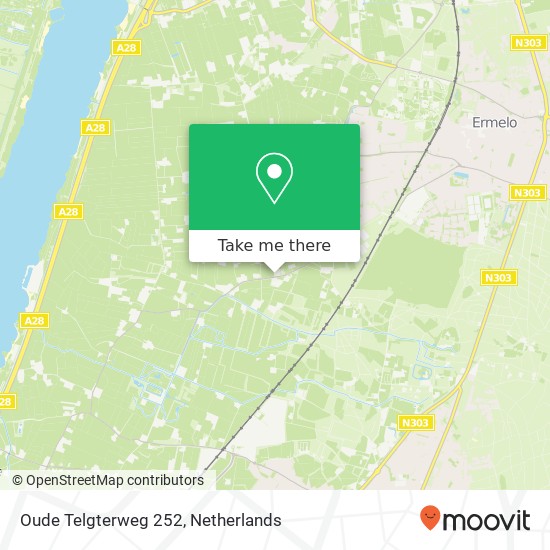 Oude Telgterweg 252, 3853 PK Ermelo kaart