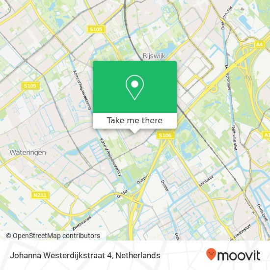 Johanna Westerdijkstraat 4, 2286 JA Rijswijk kaart