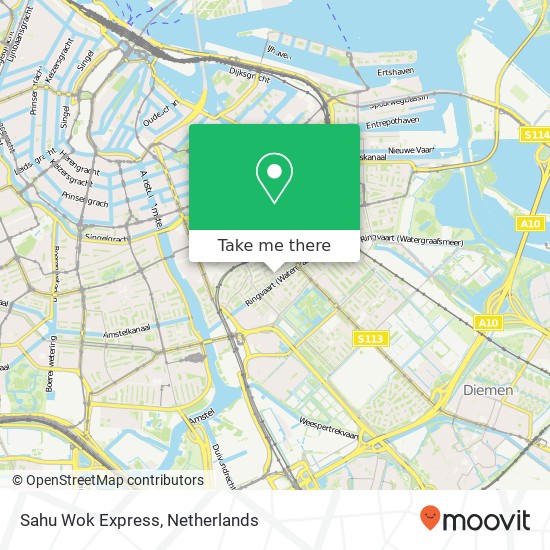 Sahu Wok Express, Transvaalstraat 95 kaart