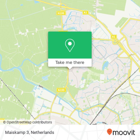 Maiskamp 3, 3828 HX Hoogland kaart