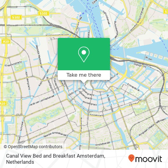 Canal View Bed and Breakfast Amsterdam, Singel 383 kaart