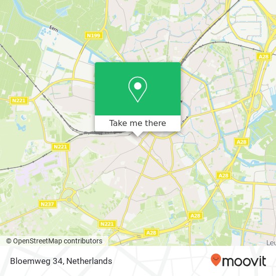 Bloemweg 34, 3811 MV Amersfoort kaart