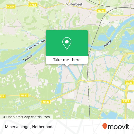 Minervasingel, 6846 Arnhem kaart