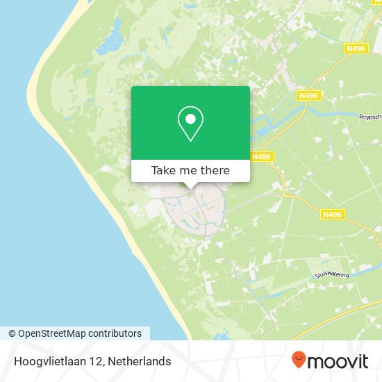 Hoogvlietlaan 12, 3235 BL Rockanje kaart