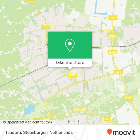 Tandarts Steenbergen, Medicijnstraat kaart