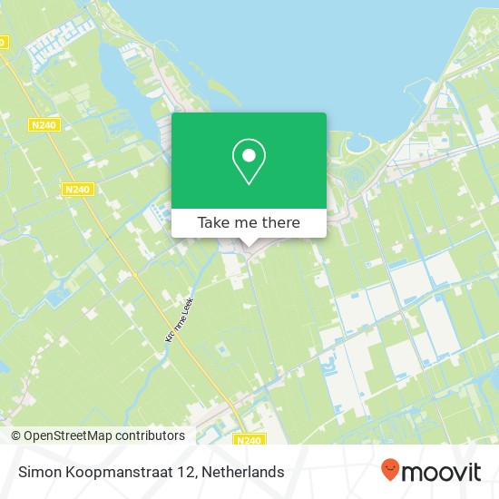 Simon Koopmanstraat 12, Simon Koopmanstraat 12, 1693 BG Wervershoof, Nederland kaart