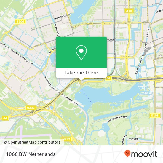 1066 BW, 1066 BW Amsterdam, Nederland kaart