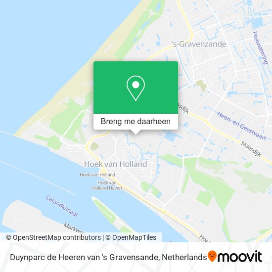 Duynparc de Heeren van 's Gravensande kaart