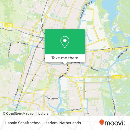 Hannie Schaftschool Haarlem, Linschotenstraat 57A kaart
