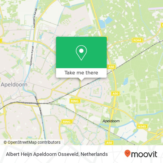 Albert Heijn Apeldoorn Osseveld, Linie 189 kaart