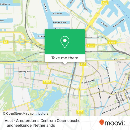 Acct - Amsterdams Centrum Cosmetische Tandheelkunde, Burgemeester Vening Meineszlaan 66 kaart