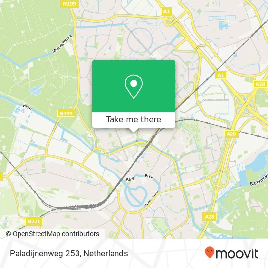 Paladijnenweg 253, 3813 HA Amersfoort kaart