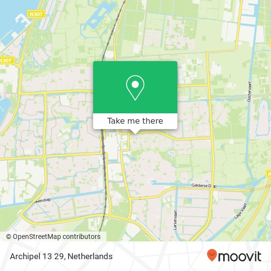 Archipel 13 29, 8224 GA Lelystad kaart