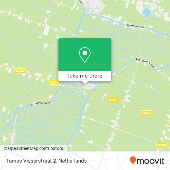 Tames Visserstraat 2, 1636 XX Schermerhorn kaart