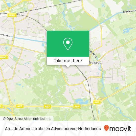 Arcade Administratie en Adviesbureau, Peulland 5 kaart